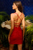 Open Criss Cross Back Cowl Neck Short Cocktail & Homecoming Dress ACBZ022S