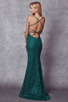 Embroidered Sequin Open Criss Cross Back Side Slit Long Prom Dress JT266-Prom Dress-smcfashion.com