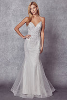 Mermaid Sweetheart Embellished Glitter Open Back Long Evening Dress JT271-Evening Dress-smcfashion.com