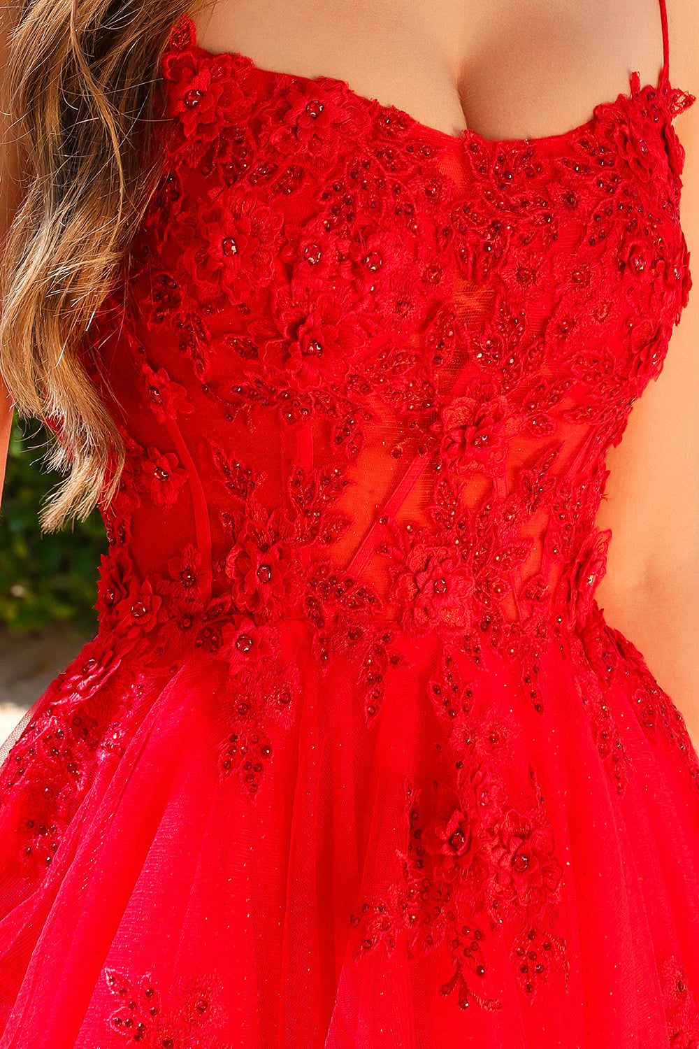 Flower Embroidery Tulle Skirt Boat Neck Long Prom Dress AC7035-Prom Dress-smcfashion.com