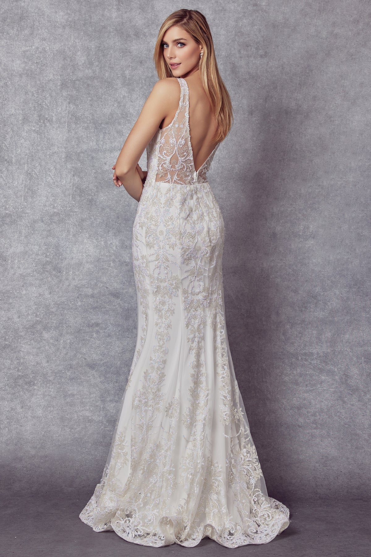 Embroidered Lace Mermaid Illusion Sweetheart Long Prom Dress JT277-Prom Dress-smcfashion.com