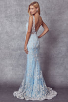 Embroidered Lace Mermaid Illusion Sweetheart Long Prom Dress JT277-Prom Dress-smcfashion.com