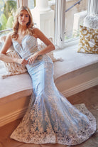 Embroidered Lace Mermaid Illusion Sweetheart Long Prom Dress JT277-Prom Dress-smcfashion.com