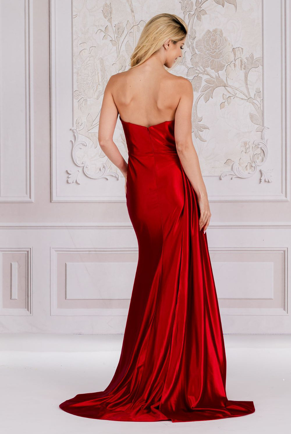 Strapless Embellished Jewel Sweetheart Side Slit Long Prom Dress ACBZ032-Prom Dress-smcfashion.com