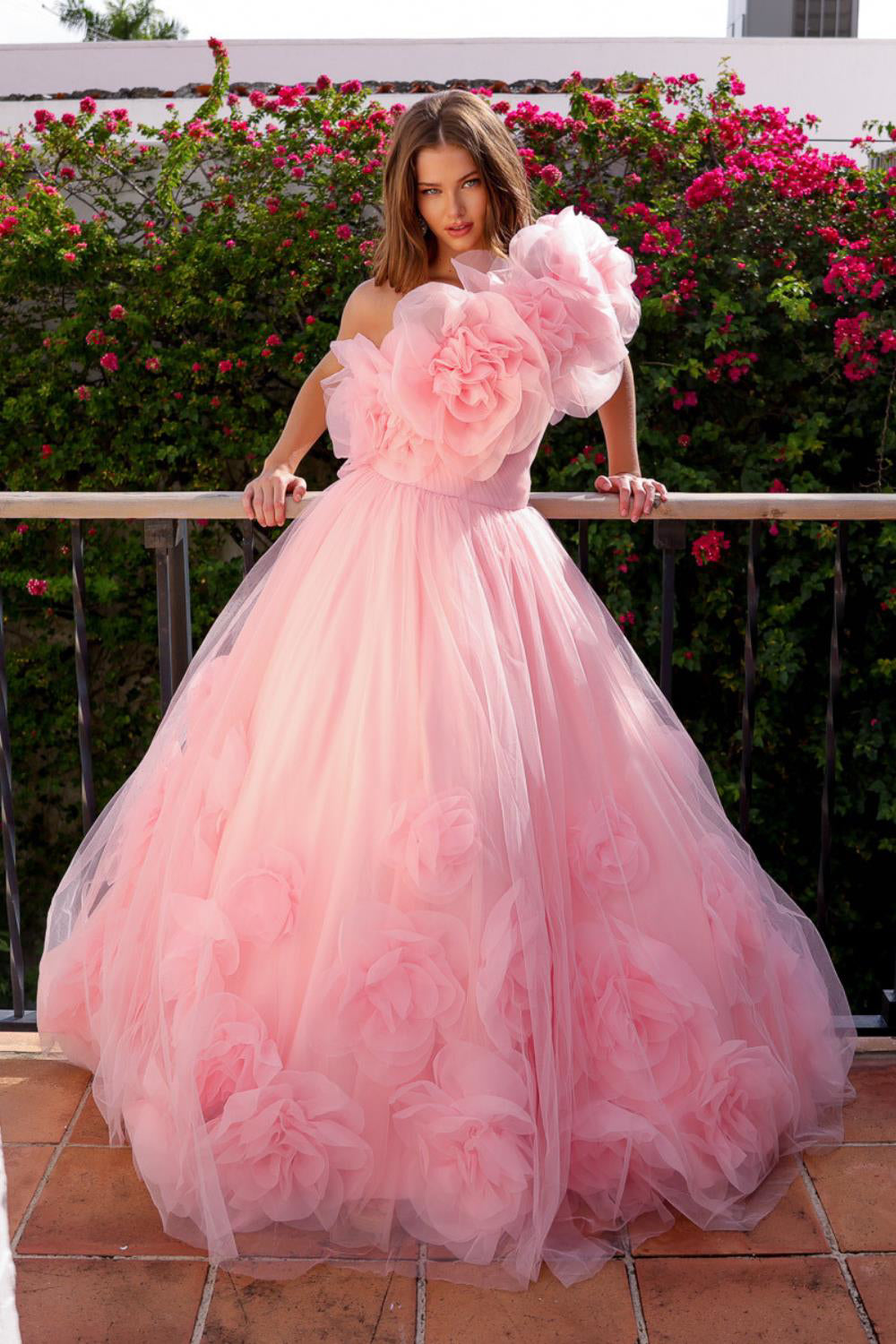 Pleated Sweetheart Detachable Shoulder Shawl Long Prom Dress