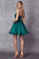 Illusion Sweetheart Open Back Embroidered Bodice Short Cocktail Dress JT859-Cocktail Dress-smcfashion.com