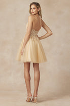 Double Spaghetti Straps Illusion Sweetheart Short Cocktail Dress JT864-Cocktail Dress-smcfashion.com