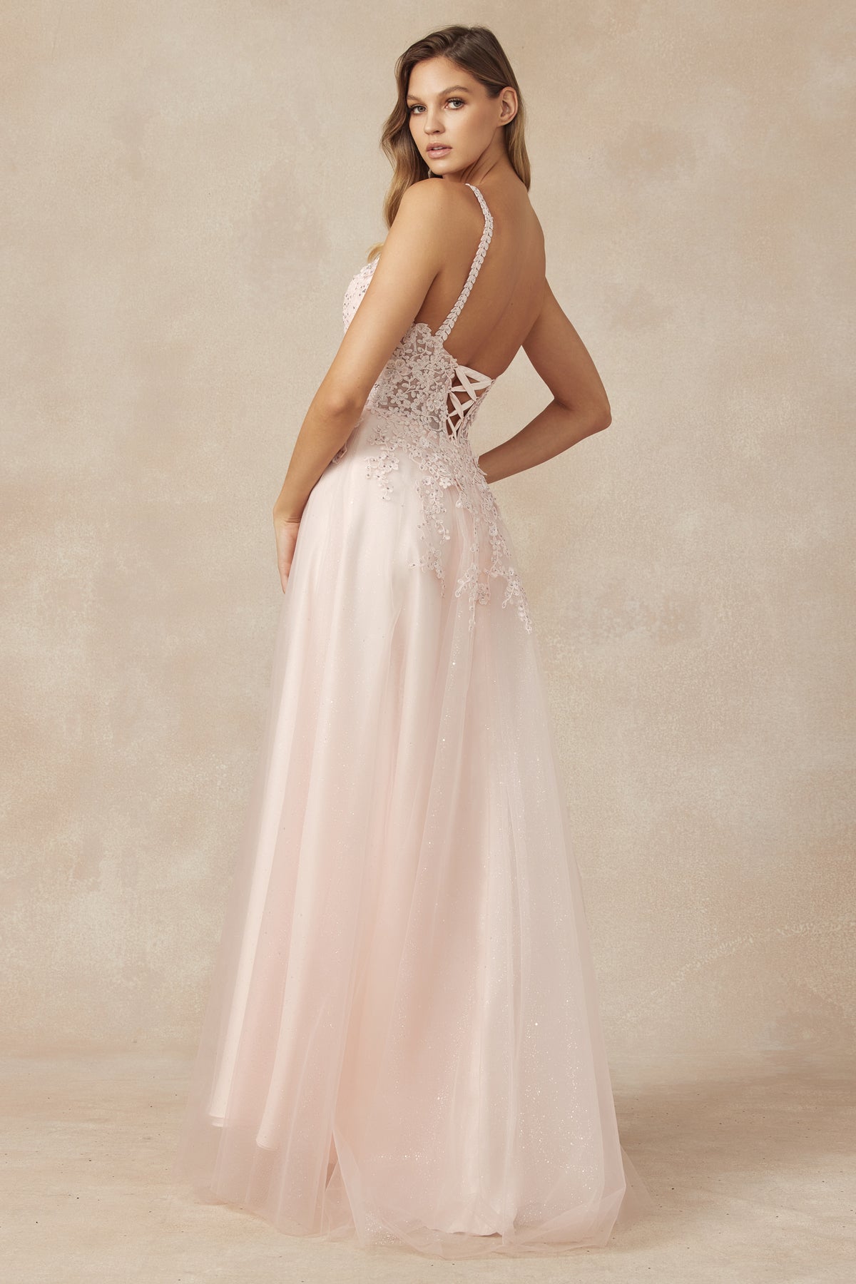 Embellished Beads Embroidered Bodice Tulle Skirt Long Prom Dress JT283-Prom Dress-smcfashion.com