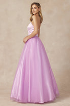 Strapless Sweetheart A-Line Tulle Skirt Long Prom Dress JT265-Prom Dress-smcfashion.com