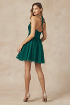 Double Spaghetti Straps Illusion Sweetheart Short Cocktail Dress JT864-Cocktail Dress-smcfashion.com