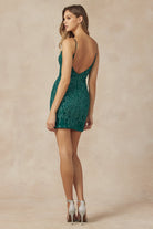 Embroidered Sequin Illusion Sweetheart Open U-Back Short Cocktail Dress JT870-Cocktail Dress-smcfashion.com