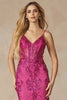 V-Neck Embroidered Lace Sleeveless Mermaid Long Prom Dress JT274 Sale