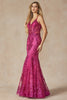 V-Neck Embroidered Lace Sleeveless Mermaid Long Prom Dress JT274 Sale