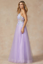 Sequin Butterfly Embroidered Boned Bodice Long Prom Dress JT2401-Prom Dress-smcfashion.com