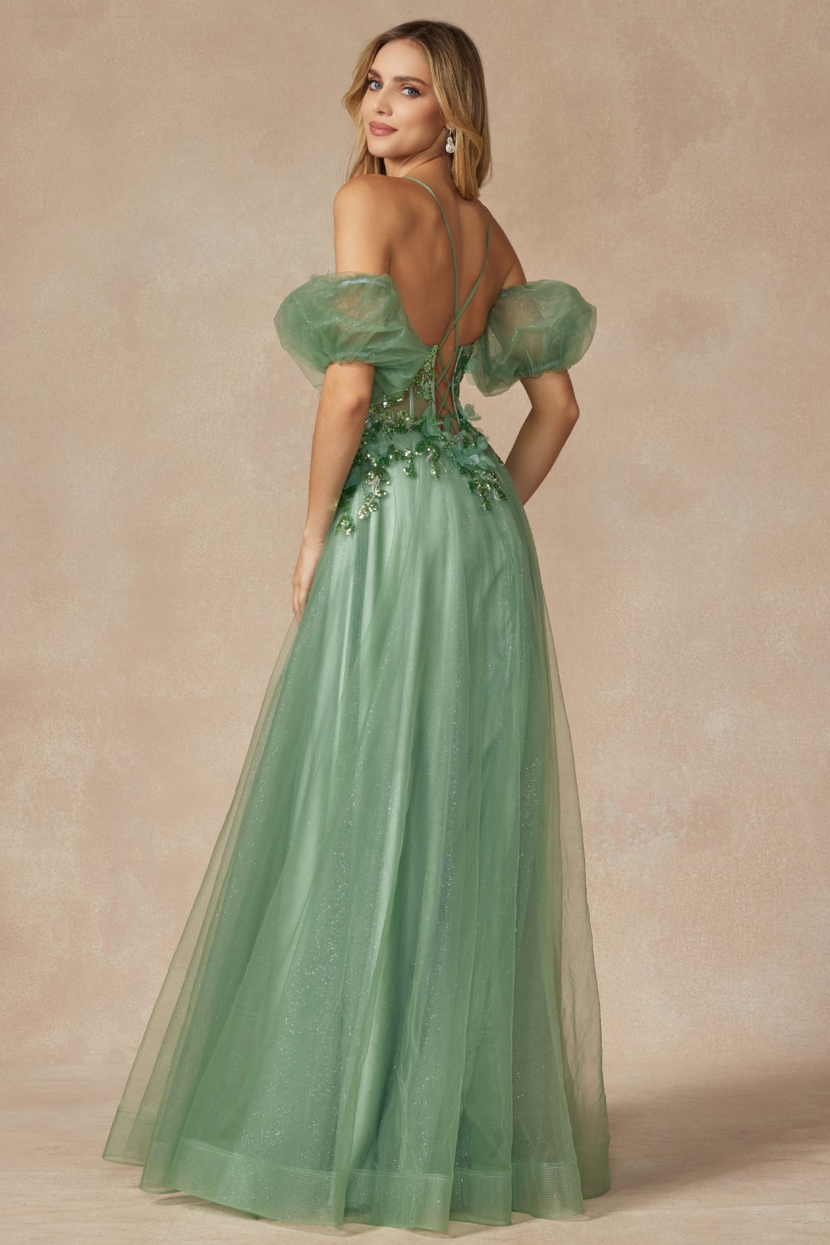 Sequin Butterfly Embroidered Boned Bodice Long Prom Dress JT2401-Prom Dress-smcfashion.com