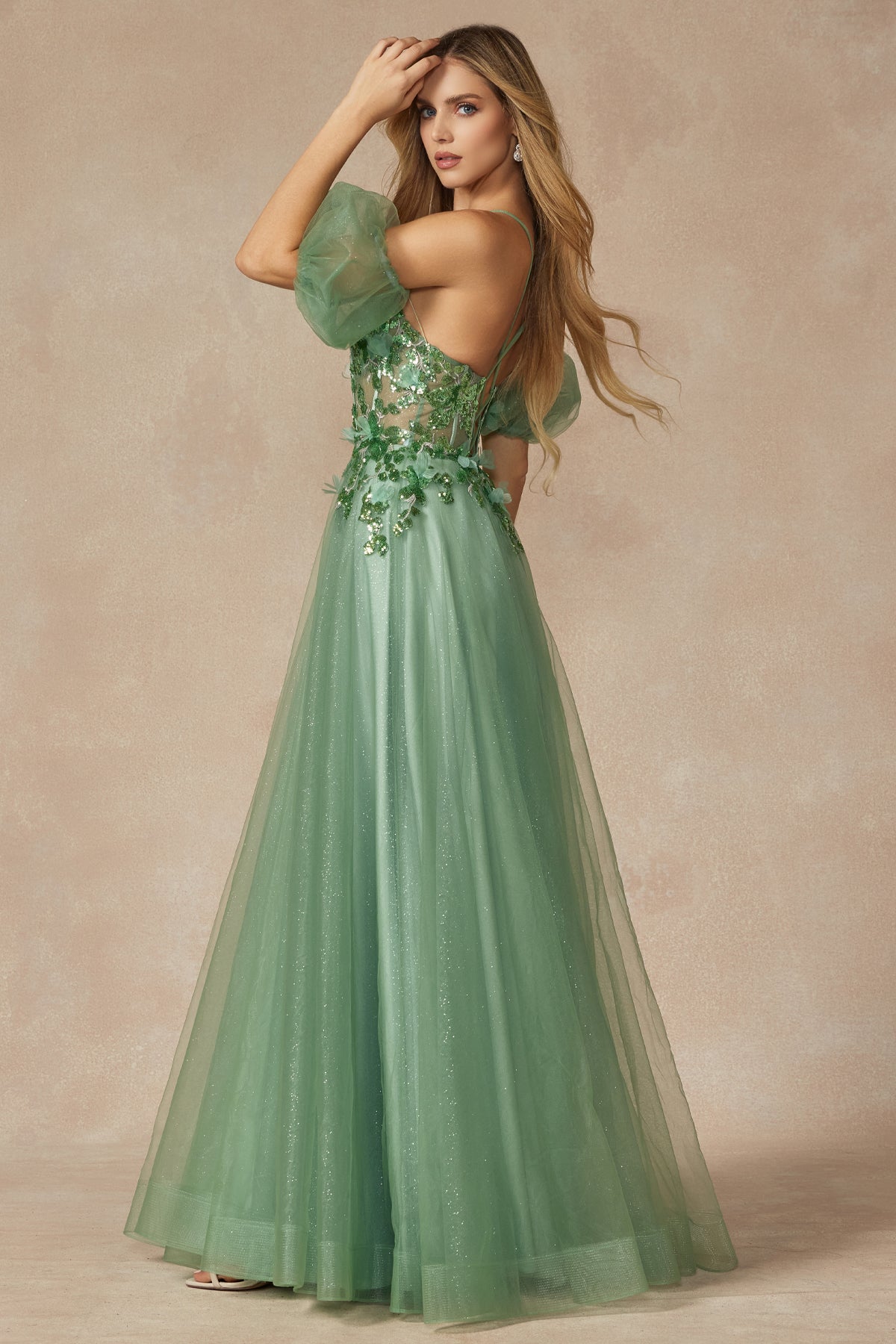 Sequin Butterfly Embroidered Boned Bodice Long Prom Dress JT2401-Prom Dress-smcfashion.com