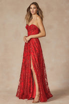 Butterfly Glitter Embroidered Corset Top Long Prom Dress JT2403-Prom Dress-smcfashion.com