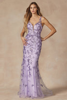 Butterfly Appliques With Low V-Neck Mermaid Long Prom Dress JT294-Prom Dress-smcfashion.com