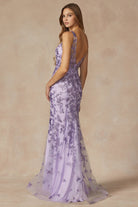 Butterfly Appliques With Low V-Neck Mermaid Long Prom Dress JT294-Prom Dress-smcfashion.com