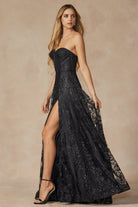 Butterfly Glitter Embroidered Corset Top Long Prom Dress JT2403-Prom Dress-smcfashion.com