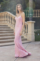 Velvet Sequin Fitted Sweetheart Lace Up Back Long Prom Dress JT2406-Prom Dress-smcfashion.com