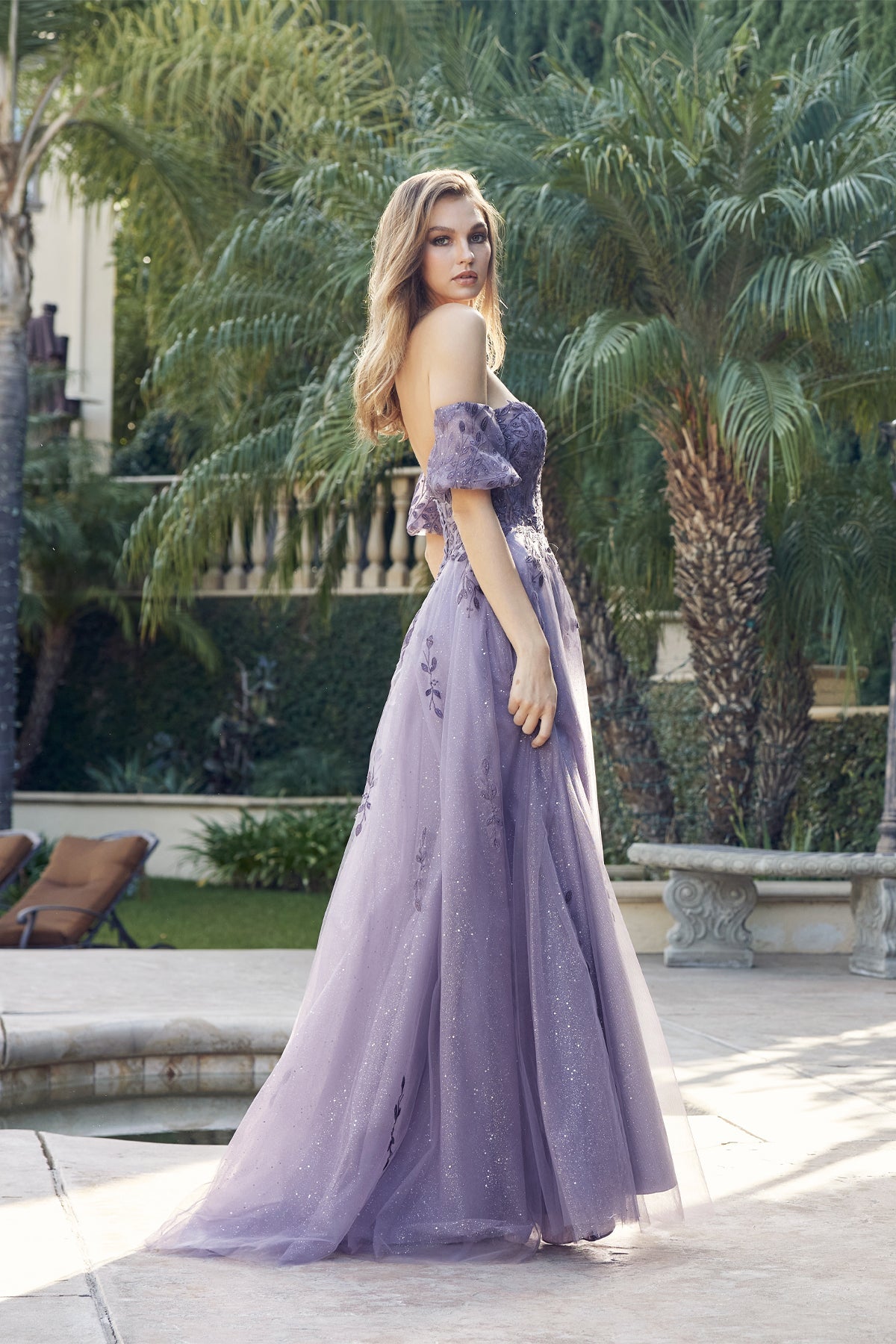 Leaf Embroidered Detachable Sleeves Long Prom Dress JT2409-Prom Dress-smcfashion.com