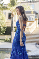 Mermaid Embroidered Sequin Open Back Illusion V-Neck Long Prom Dress JT2411-Prom Dress-smcfashion.com
