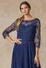 Embroidered Lace Beaded Bodice Long Mother Of The Bride Dress JTM11 Sale