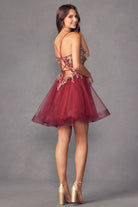 3D Butterfly Appliques Bodice Short Cocktail & Homecoming Dress JT902-Cocktail Dress-smcfashion.com