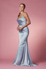Open Back Spaghetti Straps Long Bridesmaid & Prom Dress NXR1026