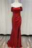 Off Shoulder Embroidered Sequins Open Back Long Prom Dress NXR1203