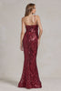 Mermaid Embroidered Sequins One Shoulder Long Evening Dress NXR1204