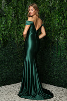 Off Shoulder Mermaid Straps Side Slit Long Evening Dress NXE1048-Evening Dress-smcfashion.com