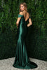 Off Shoulder Mermaid Straps Side Slit Long Evening Dress NXE1048
