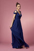 Cold-Shoulder With Slip Skirt Chiffon Long Prom & Evening Dress NXY277