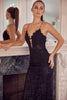 Glitter Deep V-Neck Bodice Trumpet Long Prom Dress NXR282-1
