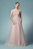 Floral Embellished Beads Bodice Long Prom & Bridesmaid Dress NXT449