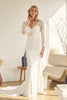 Embroidered Lace Mermaid Tail Long Wedding Dress NXJE919