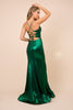 Silky And Shiny Criss Crossed Neck Open Back Long Evening Dress NXM413