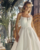 Illusion Straight Across A-Line Satin Spaghetti Straps Long Wedding Dress NXJE968-Wedding Dress-smcfashion.com