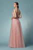 Floral Design Spaghetti Straps Long Bridesmaid & Prom Dress NXC415
