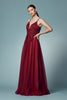 Embroidered Bodice Long Prom & Bridesmaid Dress NXR357