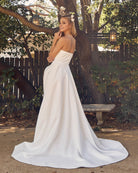 Strapless Side Slit A-Line Sweetheart Long Wedding Dress NXJW938-Wedding Dress-smcfashion.com