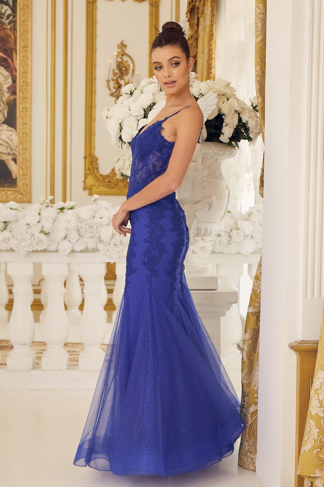 Embroidered Bodice Tulle Skirt Mermaid Long Prom Dress NXP1170-Prom Dress-smcfashion.com