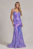 Embroidered Sequins Sweetheart Open Back Mermaid Long Evening Dress NXR1072-Evening Dress-smcfashion.com