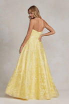 Embroidered Lace A-Line Deep Illusion V-Neck Open Back Long Prom Dress NXE1175-Prom Dress-smcfashion.com