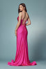 Embellished Jewel Side Slit Long Bridesmaid & Prom Dress NXE1038