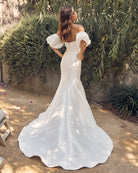 Off Shoulder Mermaid Open Back Long Wedding Dress NXJE966-Wedding Dress-smcfashion.com