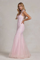 Illusion Sweetheart Straps Mermaid Feather Embellished Long Prom Dress NXT1208-Prom Dress-smcfashion.com