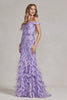 Off Shoulder Sweetheart Open Back Mermaid Feather Embellished Long Prom Dress NXC1106